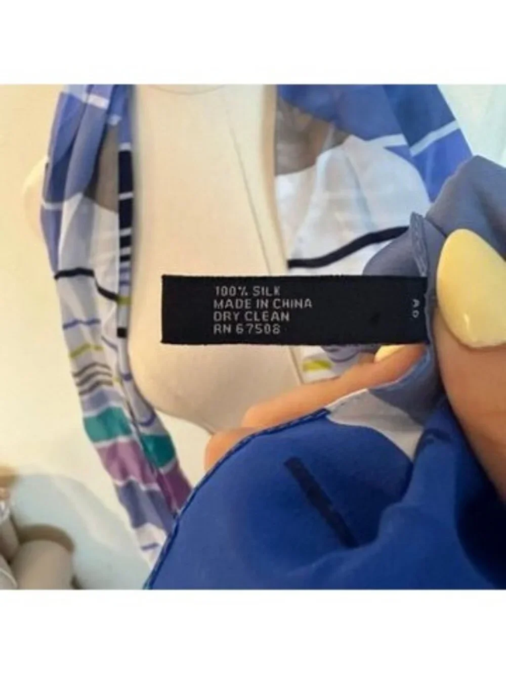 Anne Klein Silk Striped Scarf 14